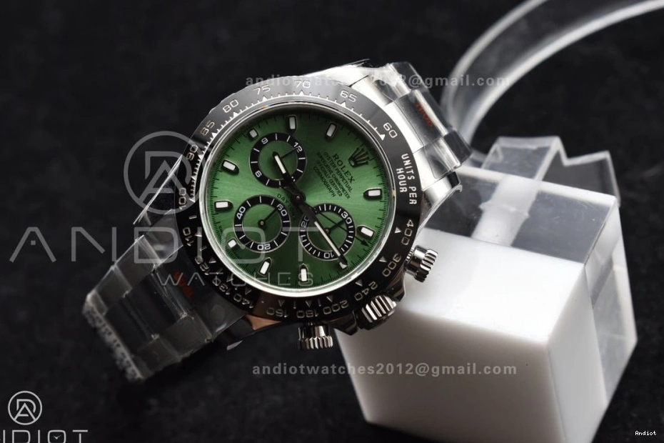 SA4130 IPK Green and Case Ceramic Bracelet Best 904L Bezel SS Daytona 1:1 Edition Black Dial 1207